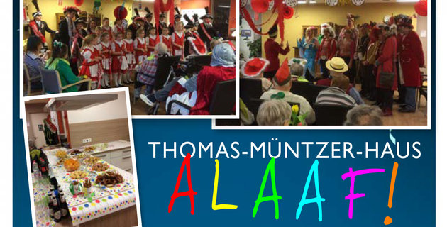 Kölle Alaaf! Bewohner im Thomas-Müntzer-Haus (TMH) feiern Karneval Karnevalsfeier Seniorenheim