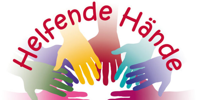 Spende der Sparkassen-Kunden für die "Helfende Hände" Logo der Helfenden Hände