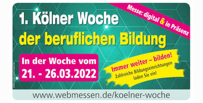 Plakat der Kölner Woche der beruflichen Bildung 2022.