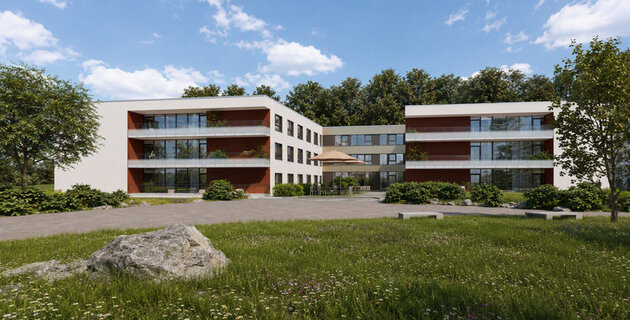Neue moderne Gebäude von außen