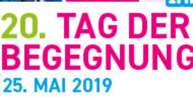 Schriftzug "20. Tag der Begegnung"