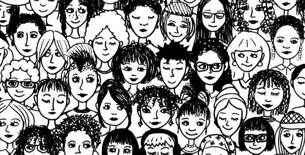 illustrationen von frauenköpfen