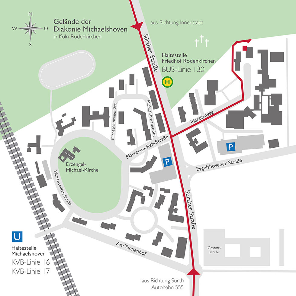 Anfahrtsplan Herzkammer Gelaendeplan
