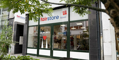 Außenansicht des fairstores am Eigelstein in Köln