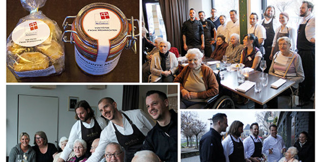 Profiköche laden 60 Senioren zum weihnachtlichen Gänseessen ein Senioren beim Gänseessen