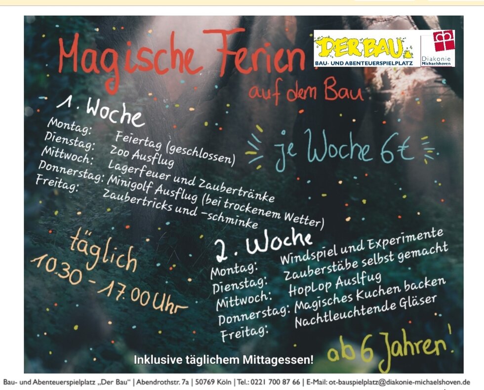 Herbstferienprogramm Flyer vom Herbstferienprogramm