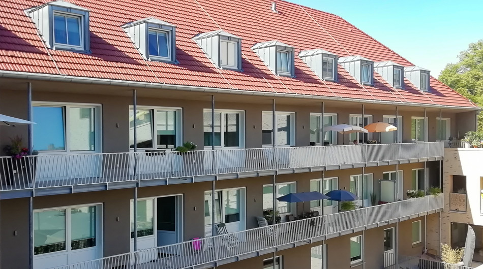 Balkone des Gemeinschaftlichen Wohnen in Sülz Blick auf die Balkone des Gemeinschaftlichen Wohnen in Sülz.