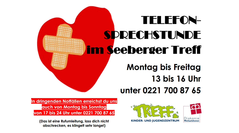 Telefonsprechstunde des Seeberger Treffs Plakat zur Telefonsprechstunde des Seeberger Treffs.