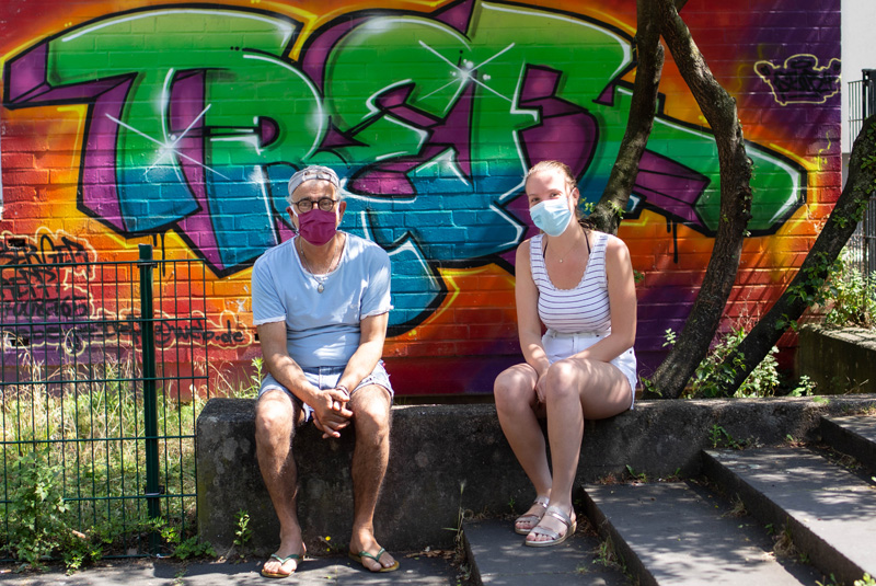 Leiter Hüseyin Cansay und Chantal B. 